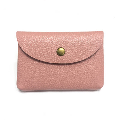 Drop Shipping Nahast miniümbrisvahetuskott Lihtne pandlaga naiste mündikott Print Logo Suure mahutavusega kaardikott