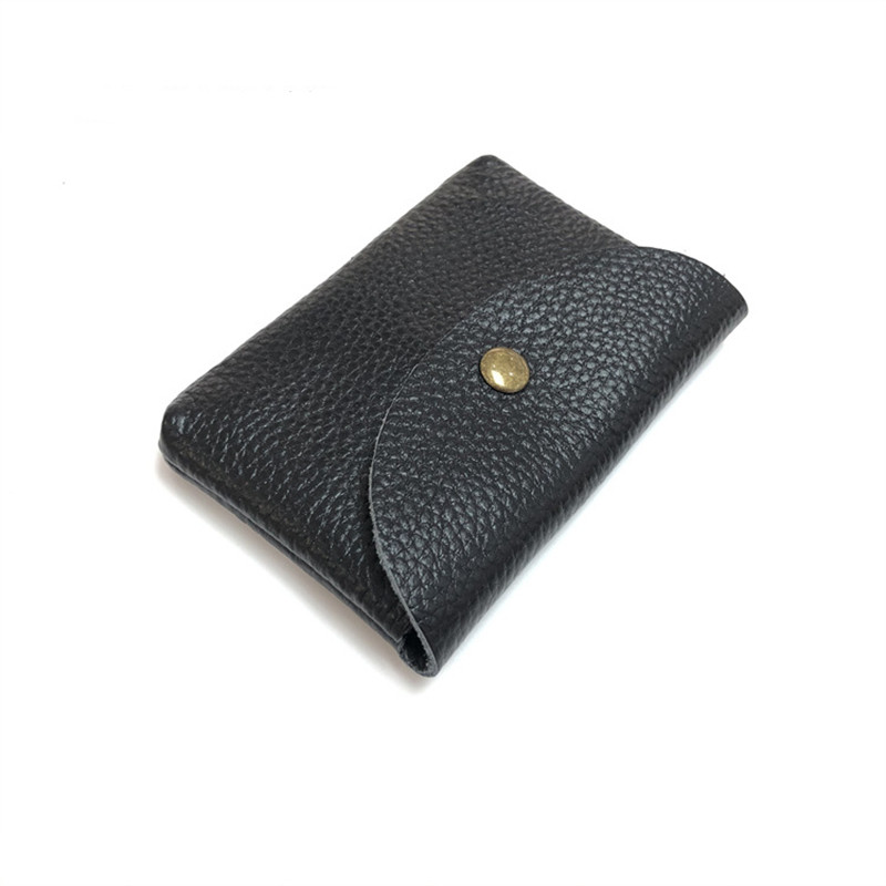 Drop Shipping Nahast miniümbrisvahetuskott Lihtne pandlaga naiste mündikott Print Logo Suure mahutavusega kaardikott