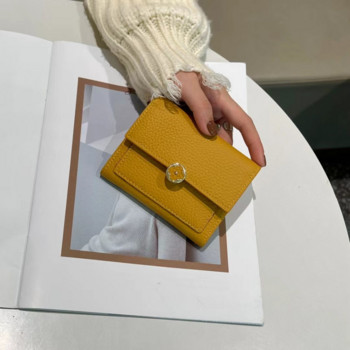 URBAN MASTER Καθαρό  Κοντό γυναικείο μικρό πορτοφόλι τρίπτυχο  Θήκη για κάρτες Γυναικεία πορτοφόλια Lychee Pattern