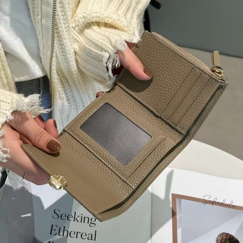 URBAN MASTER Puhas lühikesed naiste väikesed kolmeosalised rahakotid kaardihoidjad naiste rahakotid litši mustriga