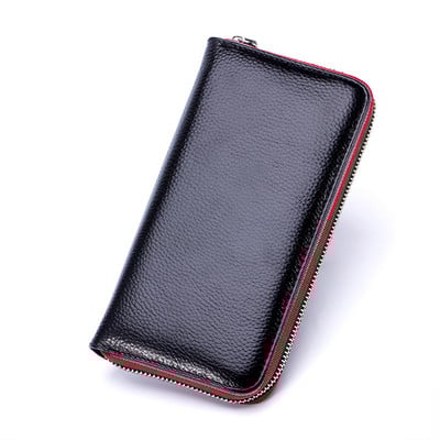 Mehed Naiste Pikk rahakott Unisex tõmblukuga mündikott Lihtsa disainiga ID krediitkaardihoidja Telefoni rahakott Tugev sidur