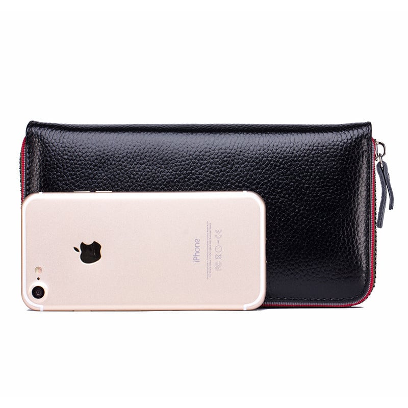  Mehed Naiste Pikk rahakott Unisex tõmblukuga mündikott Lihtsa disainiga ID krediitkaardihoidja Telefoni rahakott Tugev sidur