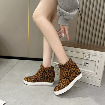 2023 Зимни основни дамски боти до глезена Топли обувки за жени Увеличаващи вътрешни ежедневни дамски обувки Нови ежедневни дамски ботуши