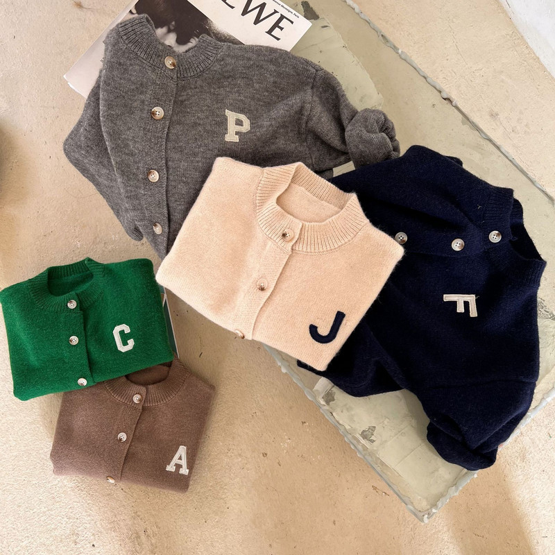 Laste kampsunid kampsunid kevad-sügis beebitüdrukute riided täispuuvillane kampsun poistele lasteriided kootud laste kampsunid