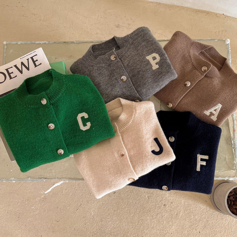 Laste kampsunid kampsunid kevad-sügis beebitüdrukute riided täispuuvillane kampsun poistele lasteriided kootud laste kampsunid