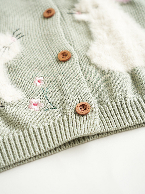 deer jonmi Nou Toamnă Iarnă Copii Pulovere tricotate din bumbac Broderie din desene animate Bebeluși Pulover cardigan casual drăguț