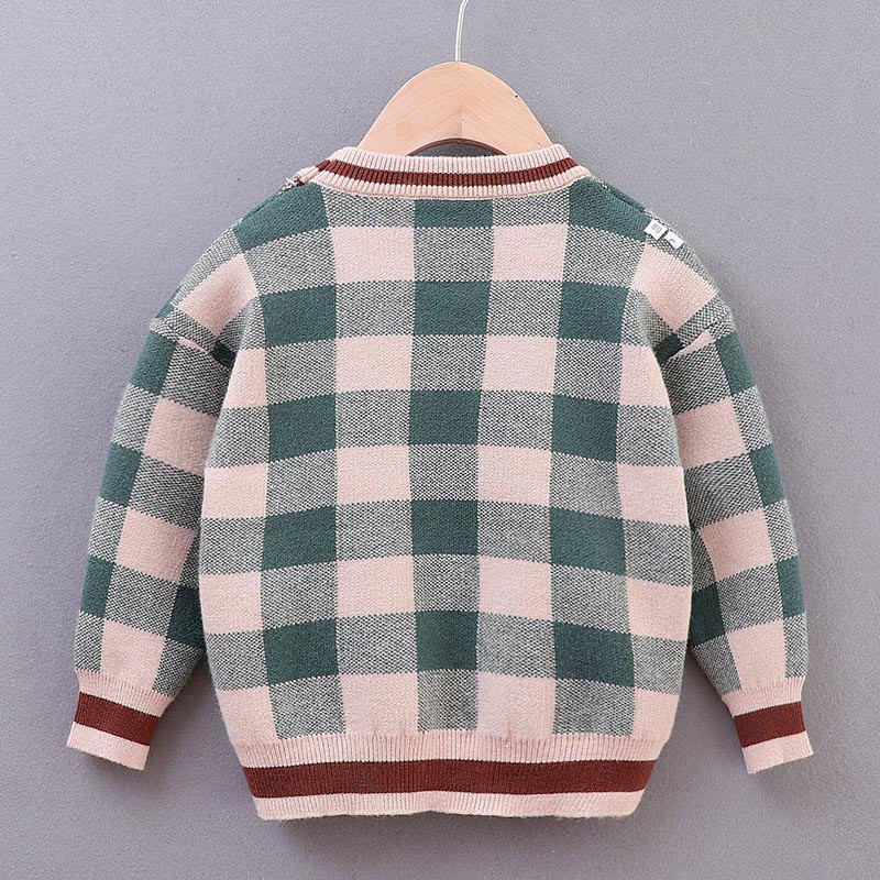 Amya baba őszi téli fiúk kötött pulóverek kockás pulóverek gyerek pulóverek csecsemő ruhák karácsonyi kisgyermek fiú téli felsők