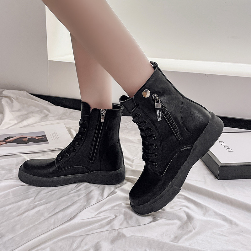 2023. aasta talve suures suuruses kingad naistele, külgtõmblukuga naiste poolsaapad, tõmblukuga lamedad naiste kingad Kerged vabaaja naiste saapad