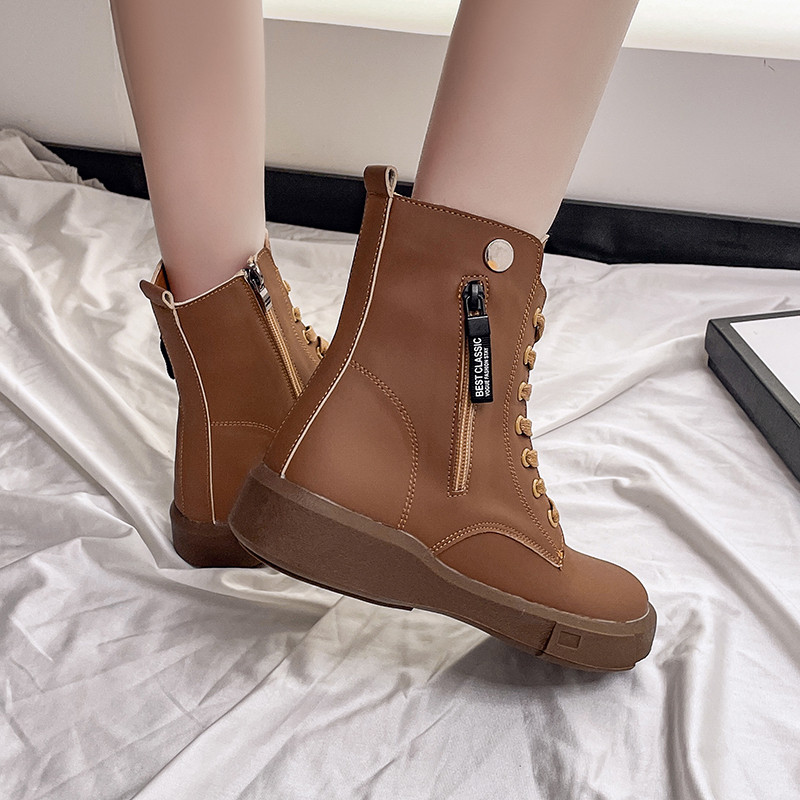 2023. aasta talve suures suuruses kingad naistele, külgtõmblukuga naiste poolsaapad, tõmblukuga lamedad naiste kingad Kerged vabaaja naiste saapad