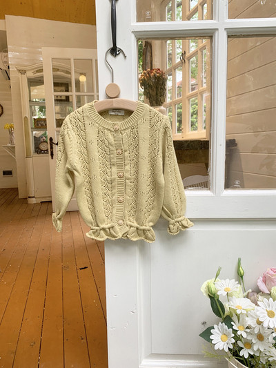 cerb jonmi 2023 toamna stil coreean copii pulovere tricotate scobit volane maneci evazate pulover cardigan fetite