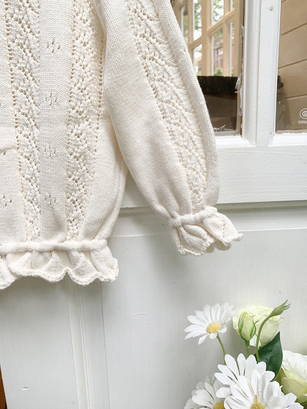 cerb jonmi 2023 toamna stil coreean copii pulovere tricotate scobit volane maneci evazate pulover cardigan fetite