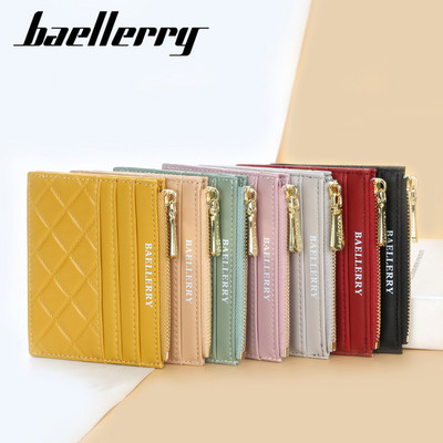 Baellerry New Mini Γυναικεία Πορτοφόλια Κάρτα Πορτοφόλια Λεπτό φερμουάρ PU Δερμάτινο Πορτοφόλι Κορυφαίας Ποιότητας Γυναικείο Πορτοφόλι Θήκη Κάρτας