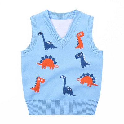 Sügiskevadine vabaaja laste poiste tüdrukute ülerõivad kampsun vest Argyle V kaelusega varrukateta pullover, kootud kooli vest 2-7T