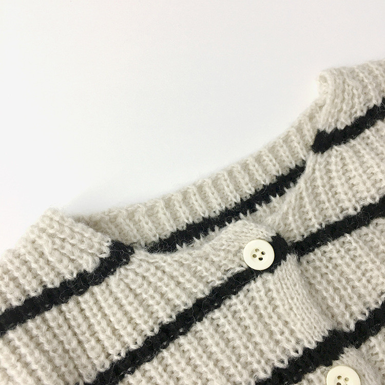 2021. aasta kevadine unisex laste kootud kampsun mantlid triibulise kaelusega korea stiilis laste vabaaja kampsun