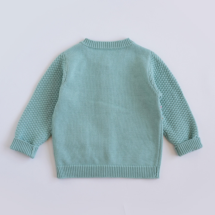 deer jonmi Nou Toamnă Bebeluși Fete Pulovere tricotate Curcubeu Broderie Copii Copii Bumbac Cardigan Palton