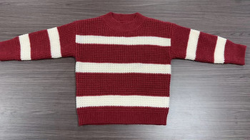 0-6 години Деца Момчета Момичета Раирани горнища Пуловер с дълъг ръкав Пролет Есен Детско облекло за момчета и момичета