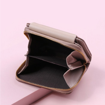 Дамски портфейл Leaf Hasp Clutch Марково проектирано студентско кожено мини портмоне за монети Женска чанта за карти Модни дамски портфейли