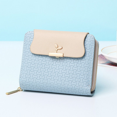 Naiste rahakott Leaf Hasp Clutch brändi disainiga tudenginahast minimündikott Naiste kaardihoidja rahakott Moodsad naiste rahakotid