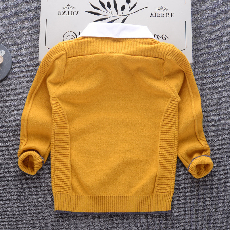 Ametlik allakäimise krae kampsun Puuvill Talvine Paksendamine Laste Kudumid Mantlid Krae Laste Jakid Pullover