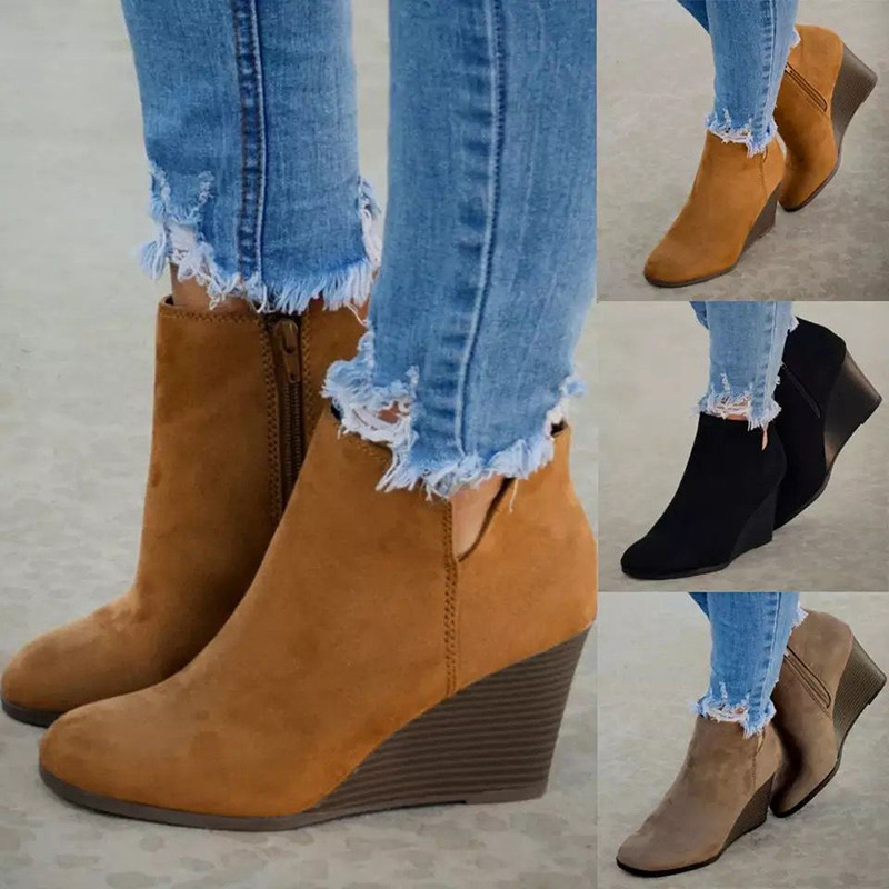 Leopard Ankle Boots Lace Up Υποδήματα Πλατφόρμα ψηλοτάκουνα Γυναικείες μπότες Slip On Γυναικεία παπούτσια Μπότες Γυναικείες Flat μπότες Botas Mujer