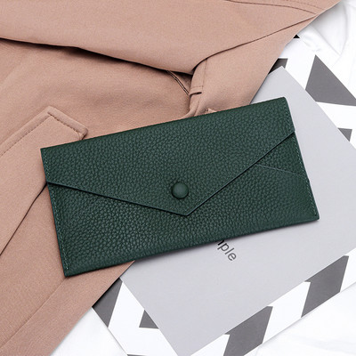 Naiste pikk rahakott Luksuslik soliidne raha õhuke sidurikott naistele moe ID krediitkaardihoidja rahakott