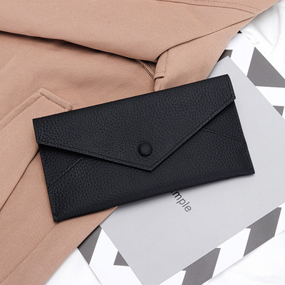 Naiste pikk rahakott Luksuslik soliidne raha õhuke sidurikott naistele moe ID krediitkaardihoidja rahakott