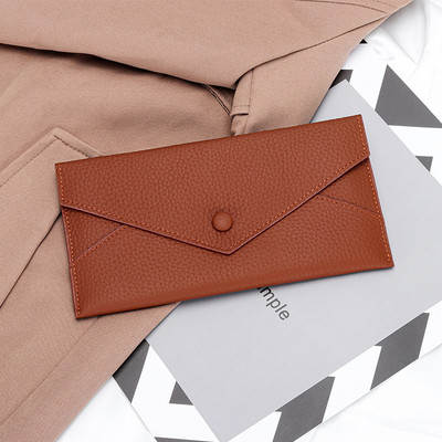 Naiste pikk rahakott Luksuslik soliidne raha õhuke sidurikott naistele moe ID krediitkaardihoidja rahakott