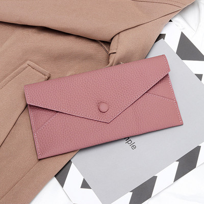 Naiste pikk rahakott Luksuslik soliidne raha õhuke sidurikott naistele moe ID krediitkaardihoidja rahakott