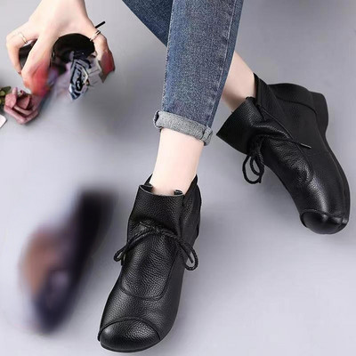 Pantofi pentru femei 2023, la modă nouă, cu șireturi, cizme de damă, casual, cu fundul moale, retro, pentru damă, cizme Zapatos Para Damas En Oferta