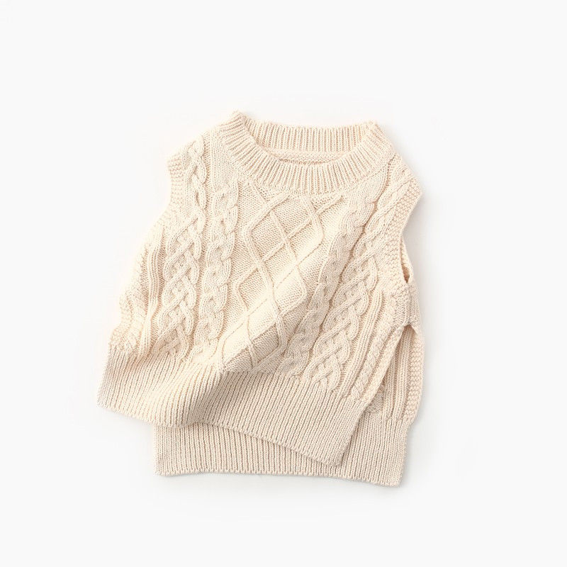 2023. aasta kevadsügis, uus beebipoisi teemantvest sviiter, moodne imikute tüdrukute puuvillane silmkoeline varrukateta topid väikelaste soliidsed riided