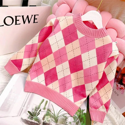 Uued lapsed Beebidele Tüdrukutele Poiste Kampsun Sügistalvine Täisvarrukatega Vikerkaare Triibud Pullover Kampsun Väikelaste Laste Kootud Kampsun