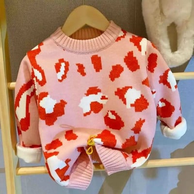 Uued lapsed Beebidele Tüdrukutele Poiste Kampsun Sügistalvine Täisvarrukatega Vikerkaare Triibud Pullover Kampsun Väikelaste Laste Kootud Kampsun