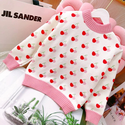 Uued lapsed Beebidele Tüdrukutele Poiste Kampsun Sügistalvine Täisvarrukatega Vikerkaare Triibud Pullover Kampsun Väikelaste Laste Kootud Kampsun