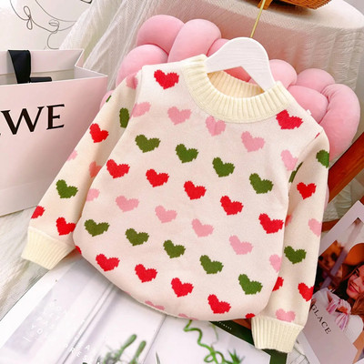 Uued lapsed Beebidele Tüdrukutele Poiste Kampsun Sügistalvine Täisvarrukatega Vikerkaare Triibud Pullover Kampsun Väikelaste Laste Kootud Kampsun