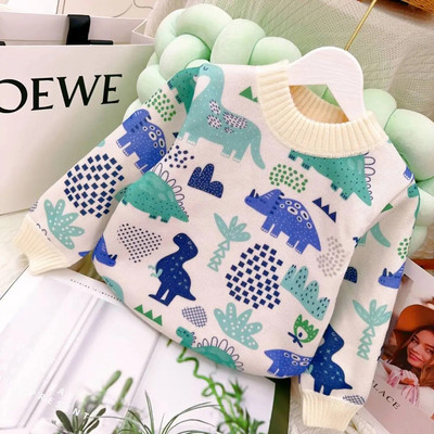 Uued lapsed Beebidele Tüdrukutele Poiste Kampsun Sügistalvine Täisvarrukatega Vikerkaare Triibud Pullover Kampsun Väikelaste Laste Kootud Kampsun