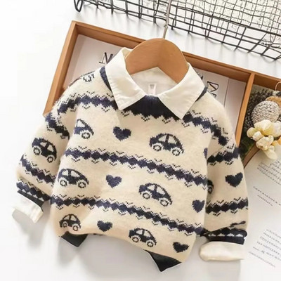 Uued lapsed Beebidele Tüdrukutele Poiste Kampsun Sügistalvine Täisvarrukatega Vikerkaare Triibud Pullover Kampsun Väikelaste Laste Kootud Kampsun