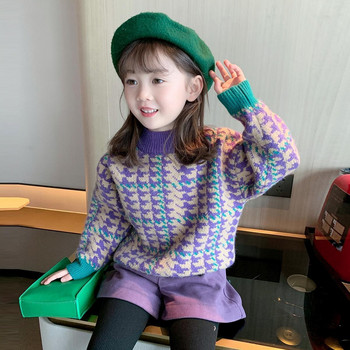 Παιδικό πουλόβερ κορίτσι 2023 Φθινόπωρο Χειμώνας Ολόσωμο Πουλόβερ Γυναικείο Πουλόβερ Σύντομο Πουλόβερ Παιδικά Πλεκτά Ρούχα