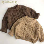 2022. aasta sügis, uus laste pikkade varrukatega kampsun, kardigan tüdrukutele, kootud mantel, puuvillane laste kampsun jakk, kootud topid imikutele