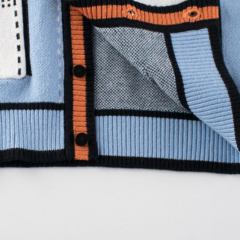 Tavaszi őszi újdonság, 2023 gyerekpulóver, hosszú ujjú, V-nyakú, kötött fiúkabát, egysoros dzseki gyerekeknek felsőruházat Dropshipping