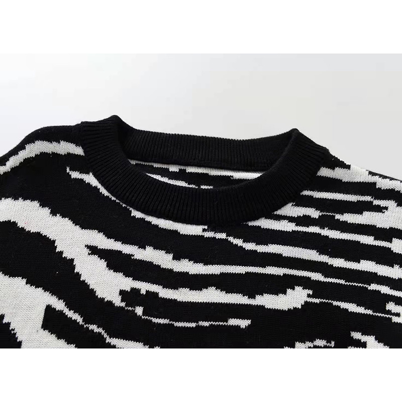 Pulovere pentru copii Copii bebeluși băieți fete pulovere cu mânecă lungă cu dungi zebră Nou toamnă iarnă pentru bebeluși băieți fete pulovere tricotate
