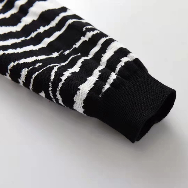 Pulovere pentru copii Copii bebeluși băieți fete pulovere cu mânecă lungă cu dungi zebră Nou toamnă iarnă pentru bebeluși băieți fete pulovere tricotate