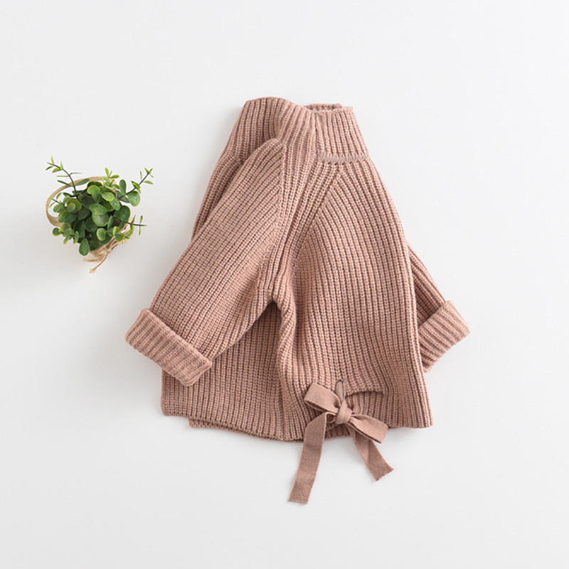 Humor Bear gyerek pulóver új tavaszi őszi új félgalléros hosszú ujjú egyszínű kötött pulóver meleg fiús lány felsők