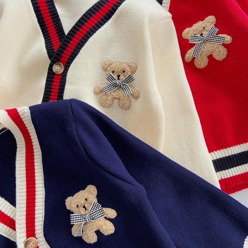 Sügistalvine laste kampsun mantlid 4-10 a. Preppy Style Riietus Soe Poiste Laste Välisriided Kootud Kardigan Kampsun Tüdrukute riietele