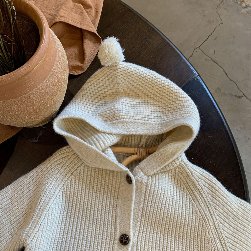 deer jonmi 2022 Sügisene unisex laste kootud kampsunid kapuutsiga Korea stiilis ühevärvilised väikelapsed, laste kampsunid