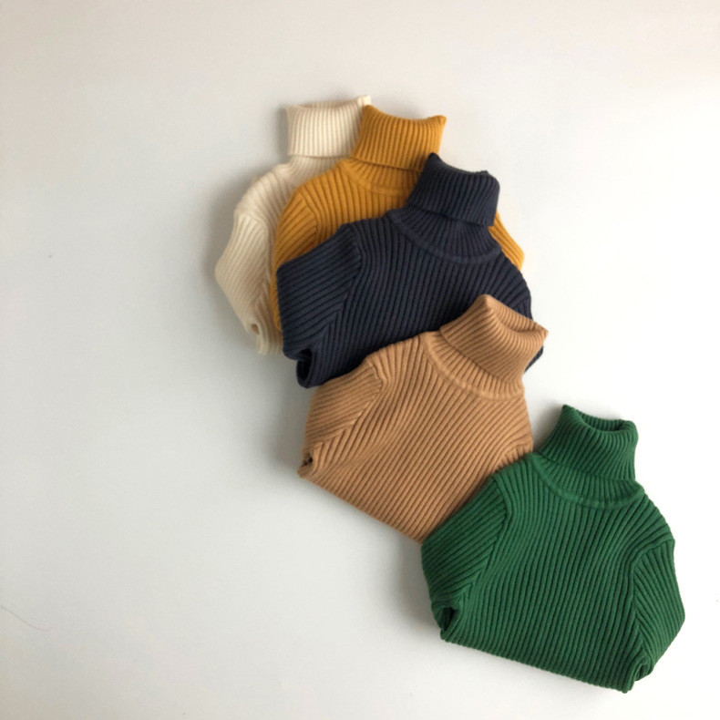 1–6-aastased lapsed talvised soliidsed pikkade varrukatega kampsunid, tüdrukud poisid, lihtsa kaelusega pullover, kootud pehmed soojad kudumid pealisriided