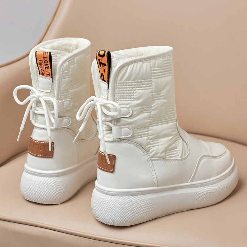 Naiste lumesaapad 2021, talv Uued naiste poolsaapad Moodsad, soojad karusnahast naiste kingad Paksud plüüsist veekindlad libisemiskindlad lühikesed saapad