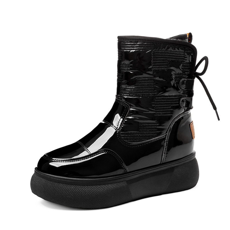 Naiste lumesaapad 2021, talv Uued naiste poolsaapad Moodsad, soojad karusnahast naiste kingad Paksud plüüsist veekindlad libisemiskindlad lühikesed saapad