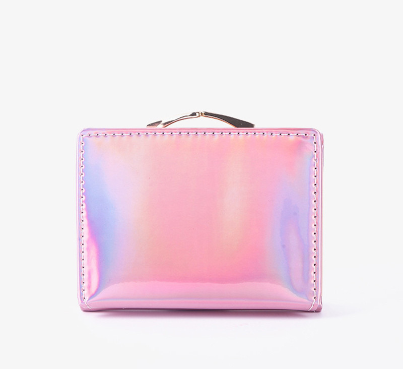 2023 Nahast uus mood Vikerkaar Lady Lühikesed rahakotid Pu Nahast Laser Cartera Tüdrukute Rahakotid Rahakotid Naiste