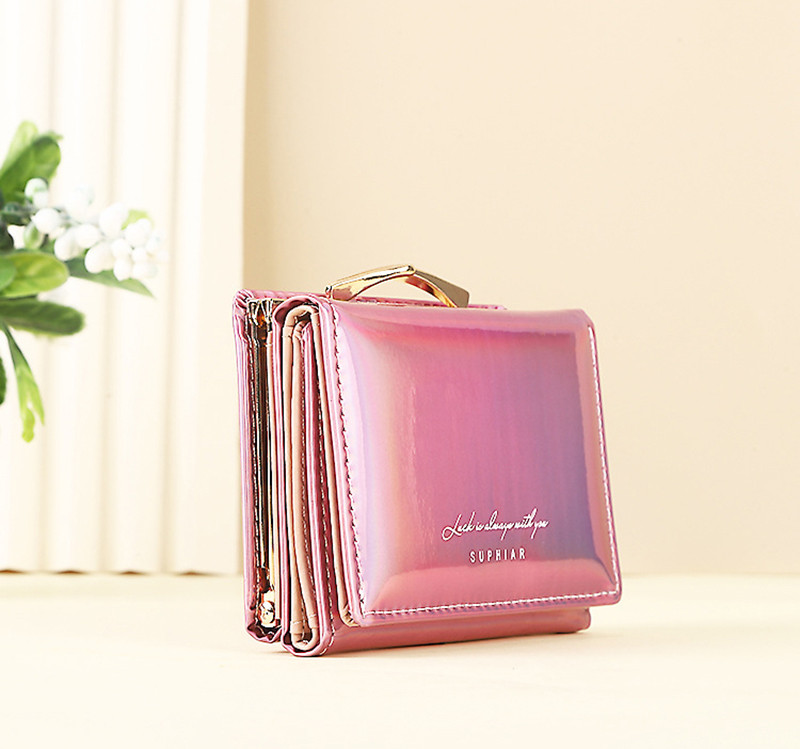 2023 Nahast uus mood Vikerkaar Lady Lühikesed rahakotid Pu Nahast Laser Cartera Tüdrukute Rahakotid Rahakotid Naiste