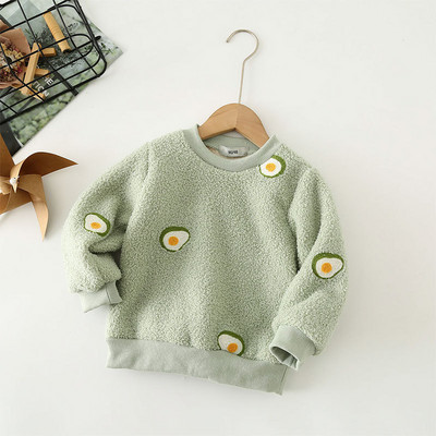 Laste Pullover Kampsun Prindimustriga Mudilaste Riided Laste Teddy Fliisist soe kampsun Beebipoistele Tüdrukutele 2-10 A